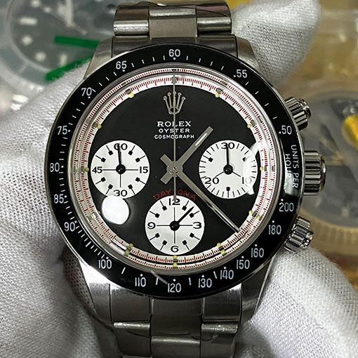 販促活動中 スーパーコピー時計ROLEX 旧型デイトナ・手巻　Ref.6264 ブラック　インダイヤル　永久秒針